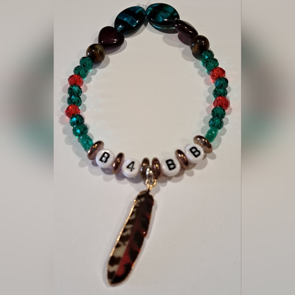 “Feather Signal” Bracelet – B4BB Collection. Rooted Power. Spirit-Tied.